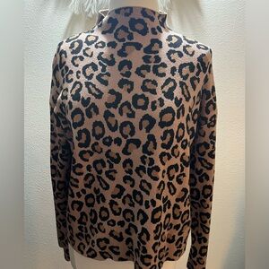 Rachel Zoe Leopard Print Blouse - Black and Tan NWOT